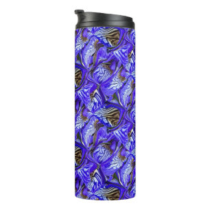 Lila Iris-Blume / geslandet / gekocht / Thermosbecher