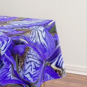 Lila Iris-Blume / geslandet / gekocht / Tischdecke