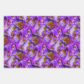 Lila Iris-Blume / Geslandet / gepolstert / Filter  Geschenkpapier Set (Vorderseite 3)