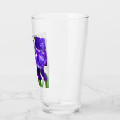 Lila Iris-Blume Glas (Links)