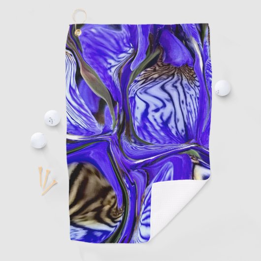Lila Iris-Blume Golfhandtuch (Insitu)