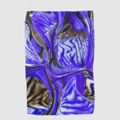 Lila Iris-Blume Golfhandtuch (Vorderseite)