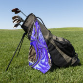 Lila Iris-Blume Golfhandtuch (Gras)