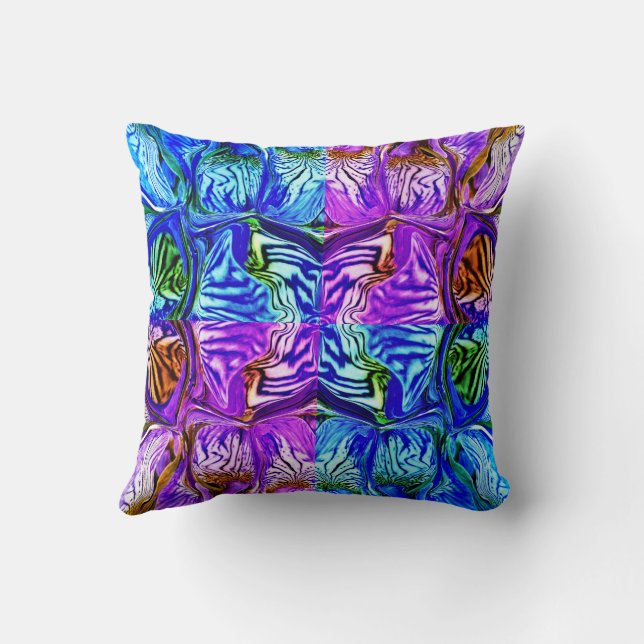 Lila Iris-Blume / Greenleaf / 1974 / xFour / Kissen (Rückseite)