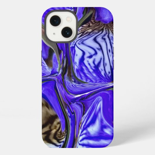 Lila Iris-Blume iPhone Hülle (Rückseite)