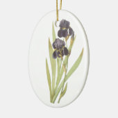 Lila Iris-Blume Keramik Ornament (Links)