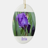 Lila Iris-Blume Keramik Ornament (Rechts)