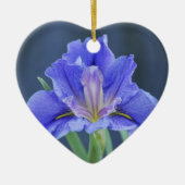 Lila Iris-Blume Keramikornament (Vorne)