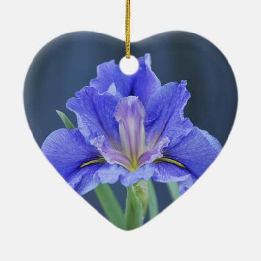 Lila Iris-Blume Keramikornament (Hinten)