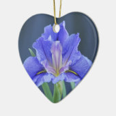 Lila Iris-Blume Keramikornament (Links)