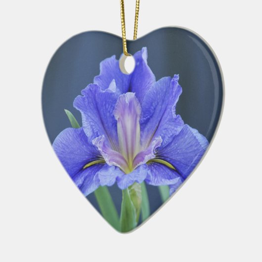 Lila Iris-Blume Keramikornament (Links)