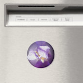 lila Iris-Blume Magnet (In Situ (Geschirrspüler))