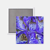 Lila Iris-Blume Magnet (Vorderseite/Rückseite)