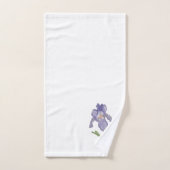 Lila Iris Blume Malerei Badetuch Set (Handtuch)