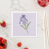 Lila Iris Blume Malerei Serviette (Beispiel)