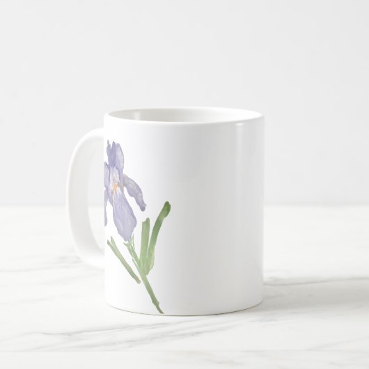 Lila Iris Blume Malerei Stone Untersetzer Kaffeetasse (Vorderseite Links)