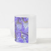 Lila Iris-Blume Mattglastasse (Vorderseite Links)