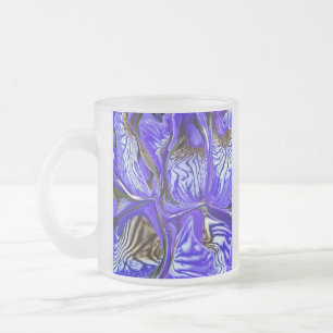 Lila Iris-Blume Mattglastasse