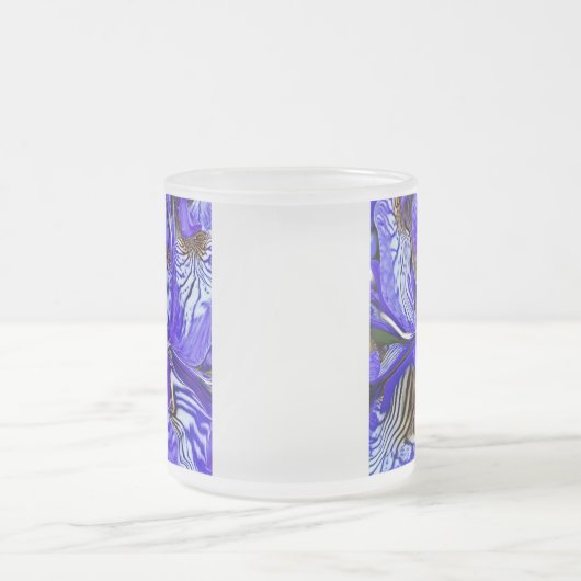 Lila Iris-Blume Mattglastasse (Mittel)