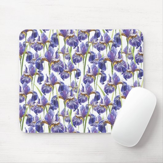 Lila Iris-Blume Mousepad (Mit Mouse)