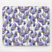Lila Iris-Blume Mousepad (Vorne)