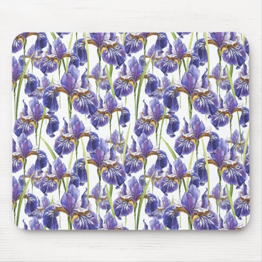 Lila Iris-Blume Mousepad (Vorne)