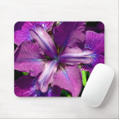Lila Iris-Blume Mousepad (Mit Mouse)