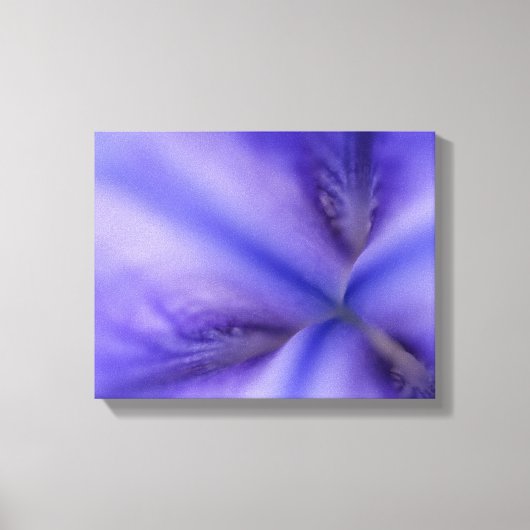 Lila Iris-Blume Nah Leinwanddruck (Vorderseite)