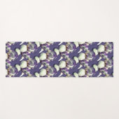 Lila Iris-Blume Naturmuster Yogamatte (Vorderseite (Horizontal))
