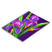 Lila Iris-Blume-Notebook Notizblock (Linke Seite)
