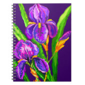 Lila Iris-Blume-Notebook Notizblock (Vorderseite)