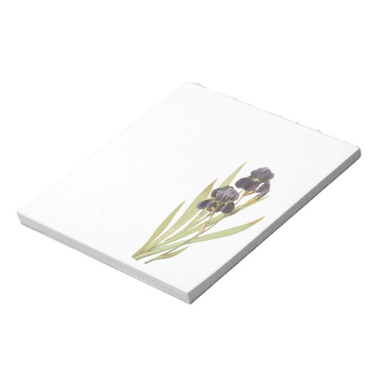 Lila Iris-Blume Notizblock (Rotiert)