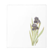 Lila Iris-Blume Notizblock (Vorderseite)