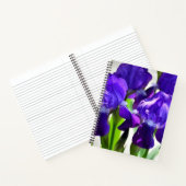 Lila Iris-Blume Notizblock (Innenseite)