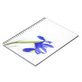Lila Iris-Blume Notizblock (Linke Seite)