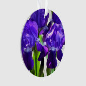 Lila Iris-Blume Ornament (Vorderseite)