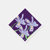 Lila Iris Blume Paper Napkin Serviette (Ecke)
