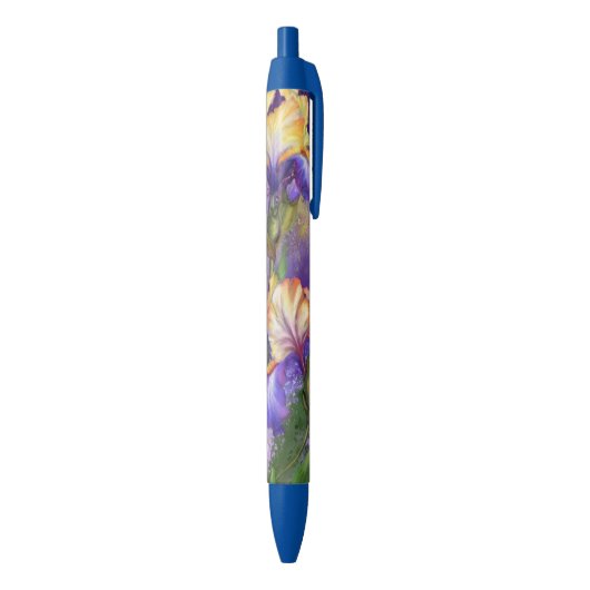 Lila Iris-Blume Pen Irische Malerei Kugelschreiber (Unterseite (Vertikal))