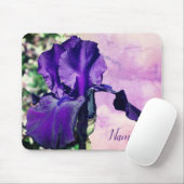 Lila Iris-Blume Personalisiert Mousepad (Mit Mouse)
