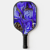 Lila Iris-Blume Pickleball Schläger (Vorderseite)