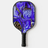 Lila Iris-Blume Pickleball Schläger (Rückseite)