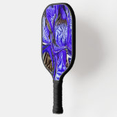 Lila Iris-Blume Pickleball Schläger (Links)