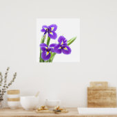 lila Iris-Blume Poster (Küche)