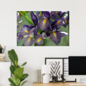 Lila Iris Blume Poster Art drucken (Heimbüro)