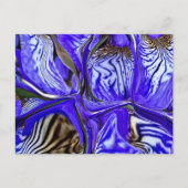 Lila Iris-Blume Postkarte (Vorderseite)