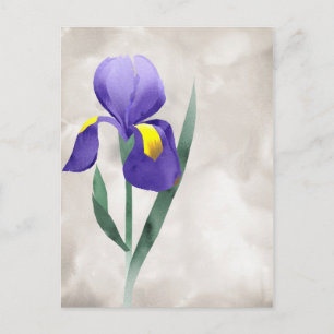 lila Iris-Blume Postkarte