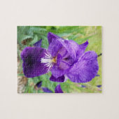 Lila Iris-Blume Puzzle (Horizontal)