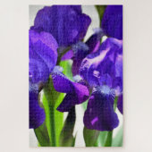Lila Iris-Blume Puzzle (Vertikal)