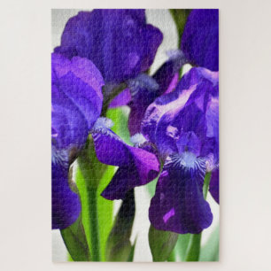 Lila Iris-Blume Puzzle