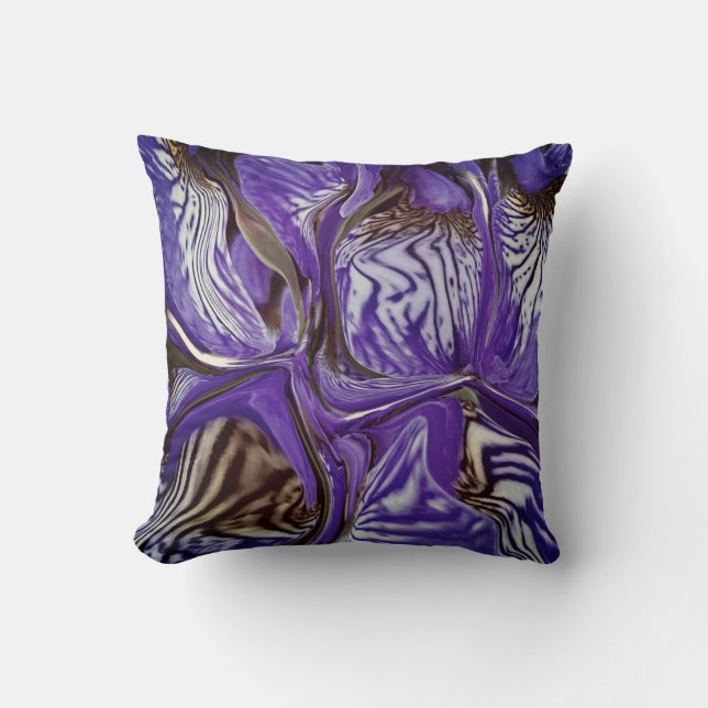 Lila Iris-Blume / San Telmo / Kissen (Vorderseite)